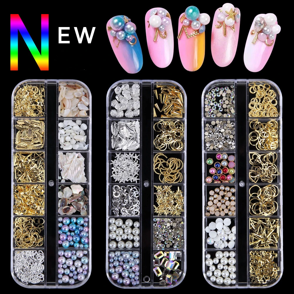 

A set of Mixed Rivet decorations,Diy Deco Bling,Metal for Nail Art,Nail Art supply,Rivet Glitter Nail Studs Metal Decoration