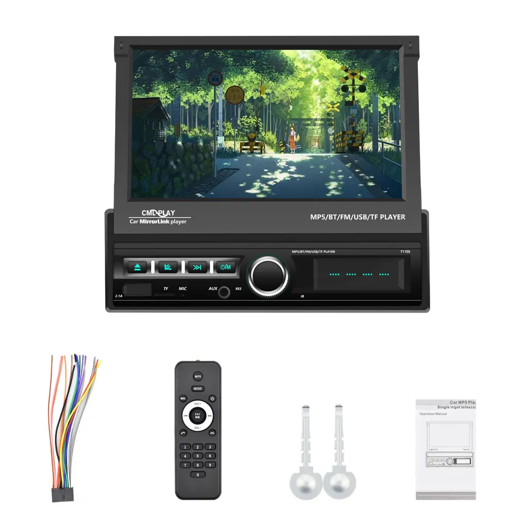 Автомагнитола Podofo 1DIN 7 ''сенсорный экран Автомобильный мультимедийный плеер