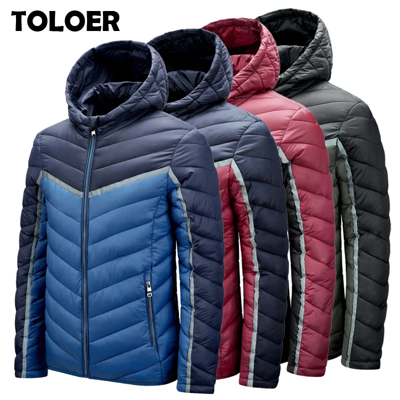 Новинка 2020 зимние мужские парки с капюшоном мужская куртка контрастного цвета