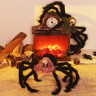 Искусственный Паук Паутина ужас черный плюшевый паук украшение для вечерние НКИ на Хэллоуин реквизит Детские игрушки страшный дом с привидениями Декор