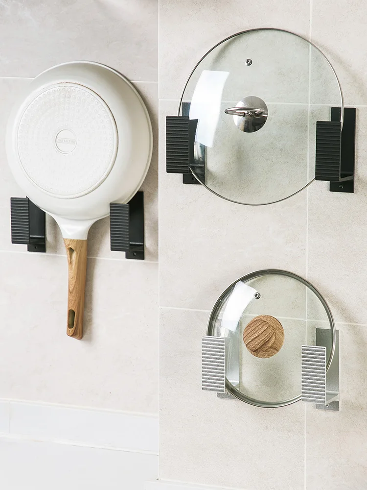 

Space Aluminum Free Punching Hanging Pot Rack Hanging Wall Cutting Board Rack Wall Hanging Rack Storage Hooks Cocina Accesorio