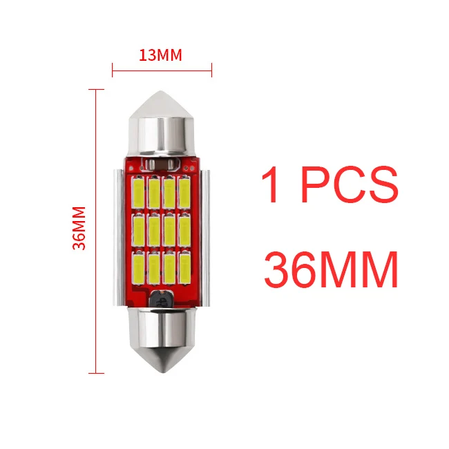 1PCS 36mm White BraveWay 1 шт. 31 мм 36 мм 39 мм 41 мм светодиодный светильник C5W C10W супер яркий 4014 SMD Canbus без ошибок авто Интерьер Doom лампа для стайлинга автомобилей - Испускаемый цвет: 1PCS 36mm White