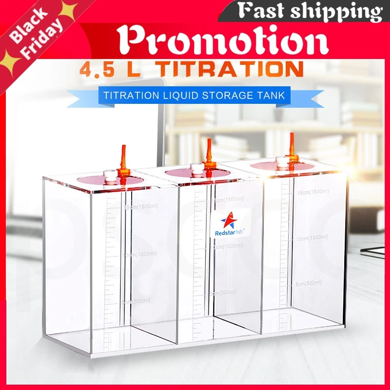 

Red Starfish Dosing Pump Scale Liquid Storage Bucket With Scale 1.5L/2.5L/4.5L Liters High Quality Acrylic made Reef