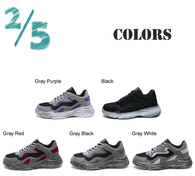 Diwaniya Four Seasons Youth Fashion Trend Shoes Men Casual Ins Hot Sell Sneakers Men New Colorful Dad Shoes Male Big Size 36-45