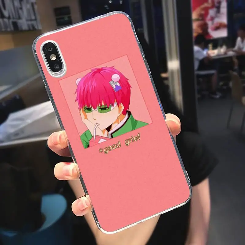 

Saiki Kusuo no Psi Nan anime Phone Case Transparent soft For iphone 5 5s 5c se 6 6s 7 8 11 12 plus mini x xs xr pro max