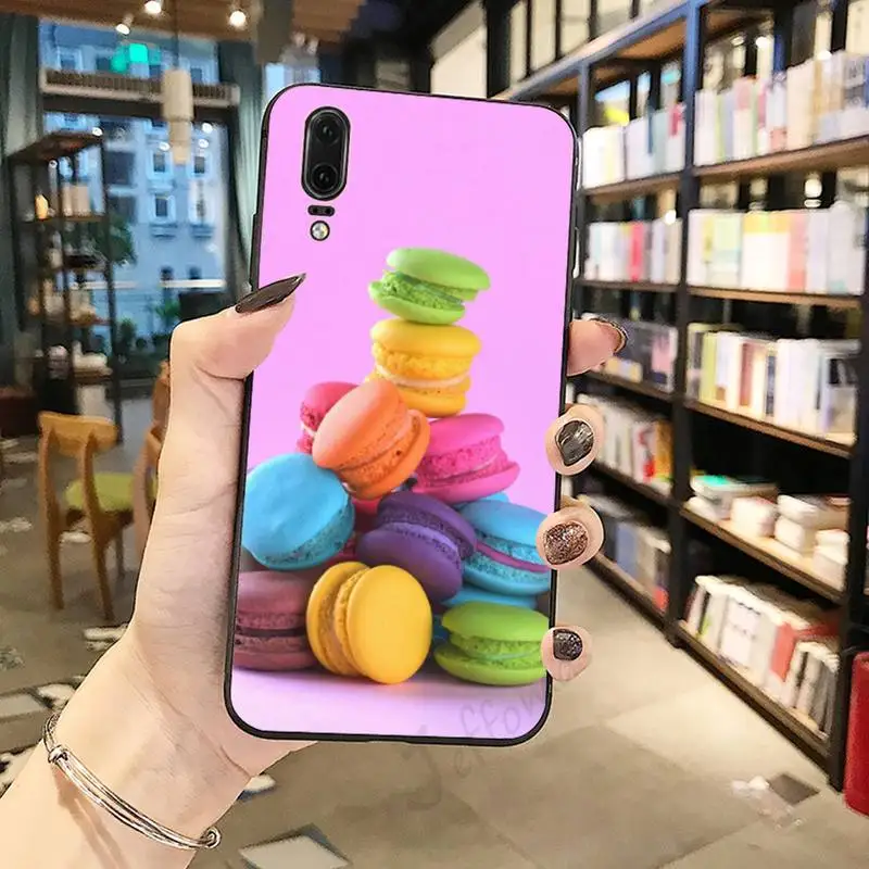 

Macaron Food Dessert ice cream Phone Case For Huawei honor Mate P 10 20 30 40 i 9 8 pro x Lite smart 2019 nova 5t