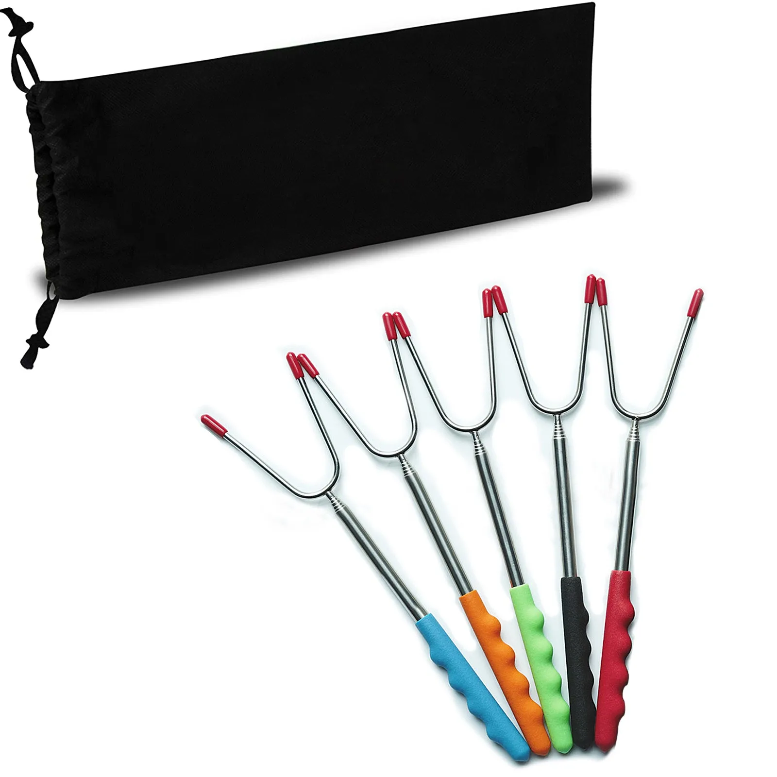 Посуда Для Фруктов 4 шт. Нержавеющая сталь мясо гриль барбекю вилка десертная