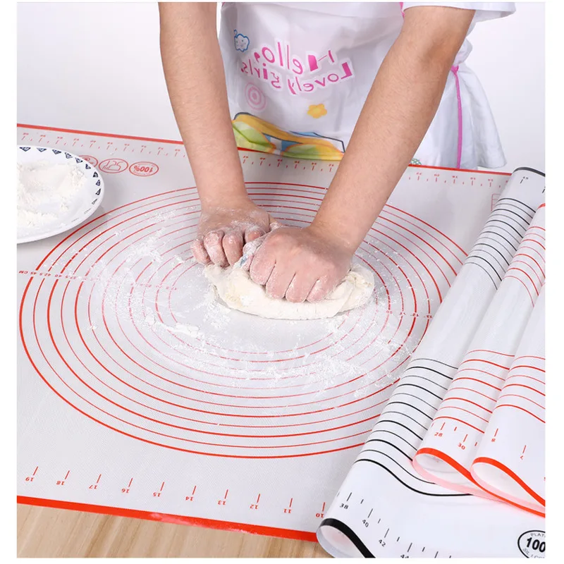 

50*70cmExtra Large Baking Mat Silicone Pad Sheet Baking Mat for Rolling Dough Pizza Dough Non-Stick Maker Holder Kitchen Tools