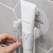 1PC Toothbrush Organizer Razor Shaver Storage Rack Self-adhesive Toothpaste Storage Holder Kitchen Bathroom Accessories