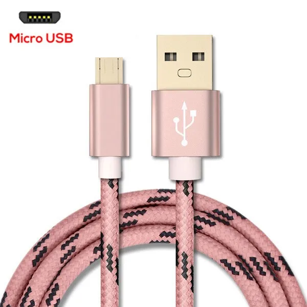 Rose Gold 3 А Быстрая зарядка 1 м/2 м Micro USB кабель для Xiaomi Redmi Note 5 Pro 4 Реверсивный Micro USB зарядное устройство кабели данных для samsung Mobile - Цвет: Rose Gold