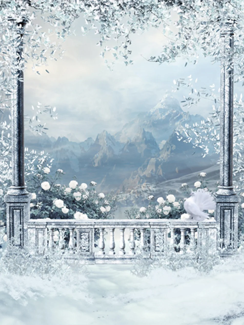 Виниловый фон с Деревянной Стеной и полом для студийной фотосъемки 3x5 футов