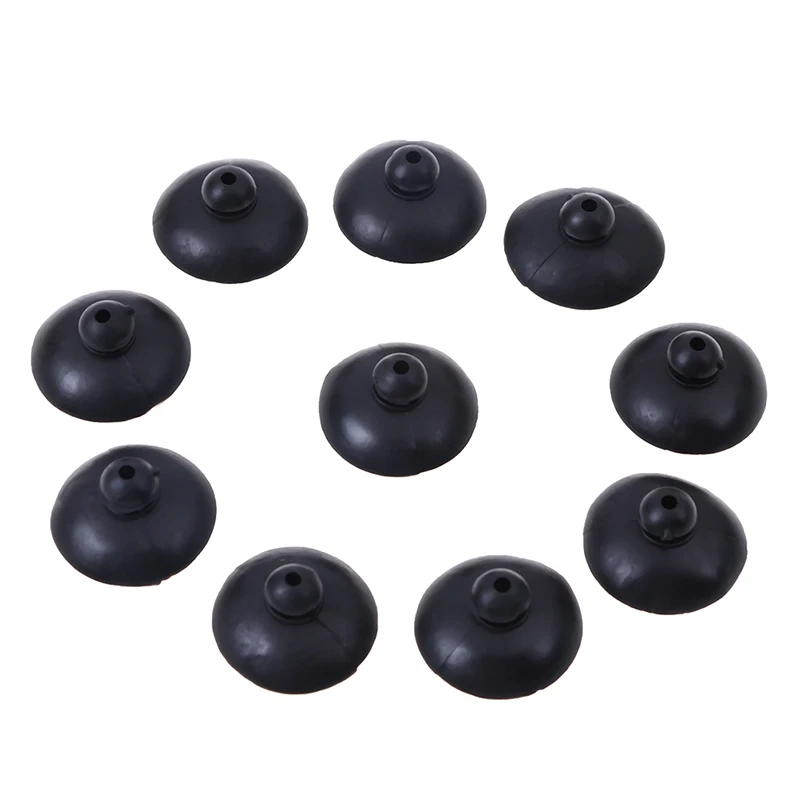 

10Pc Aquarium submersible pump aeration pump suction cup Water pipe and wire fixed suction cup Black Soft Silicone Sucker Holder