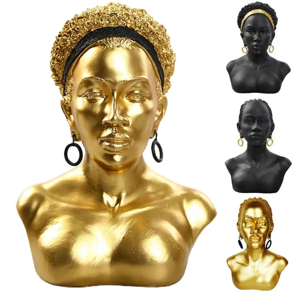 

Decorative Head Statue Polished Hand-painted 3D Resin Bust Statue Home Decor