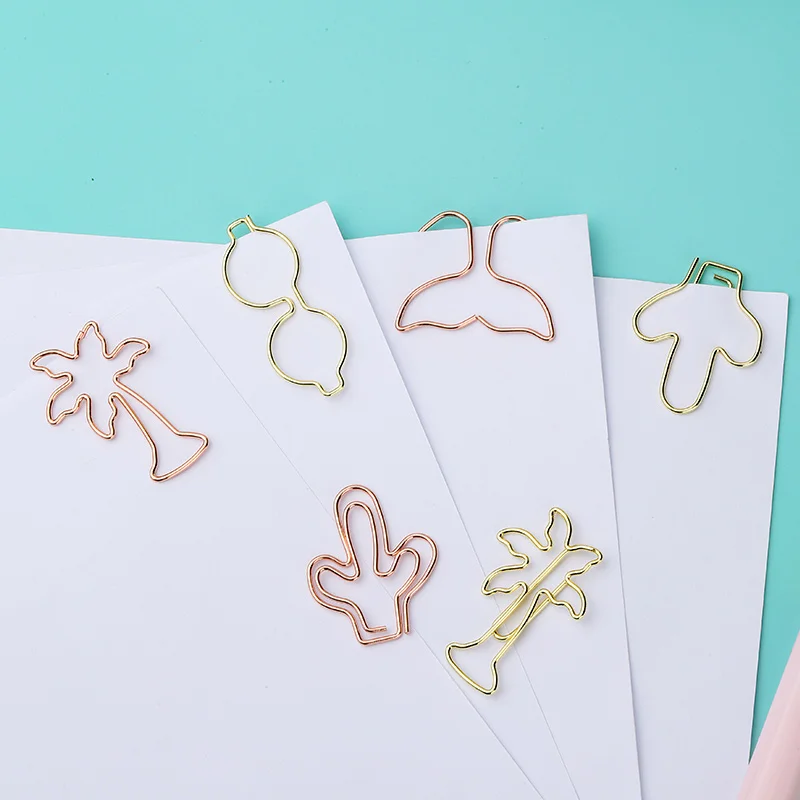 

Summer Style Paper Clips,Metal,Gold Plated,Stationery,Office Supply,1.0mm 40PCS Pack