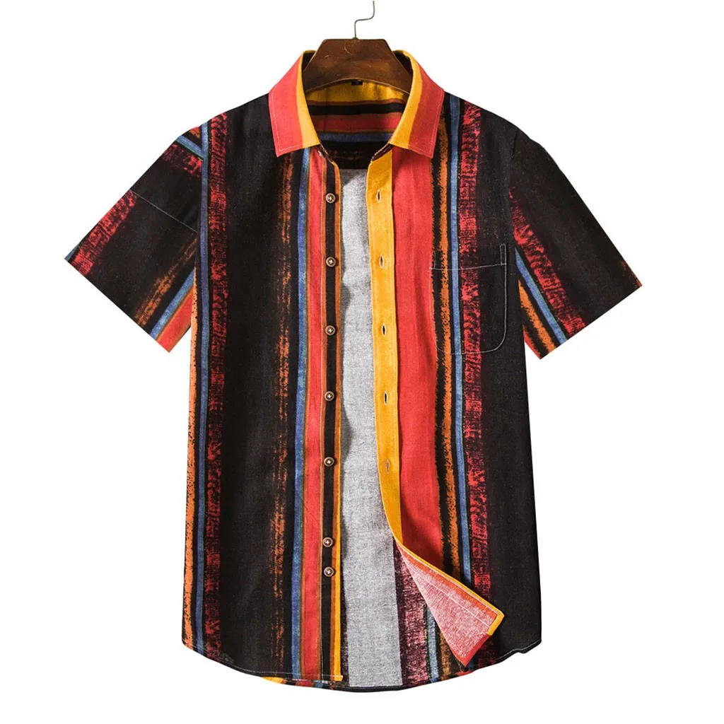 

Summer Mens Short Sleeve Beach Shirt Hawaiian shirts for men Casual Hawaiian Printed Mens shirts Streetwear Camisa Masculina