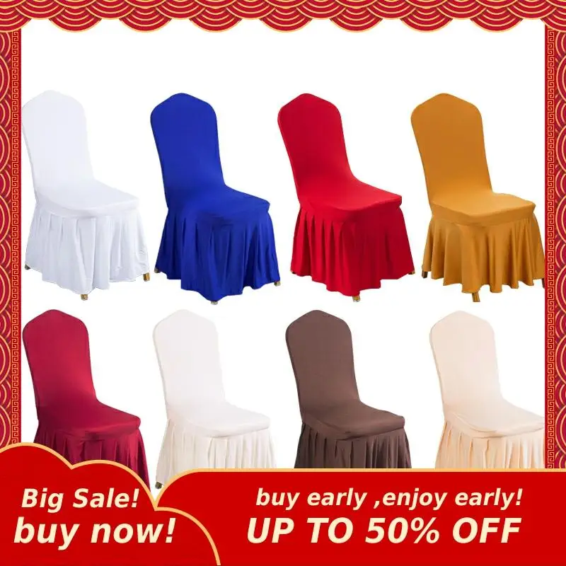 

MIHE Modern Plain Wedding Banquet Chair Covers Spandex Stretch Elastic Chair Cover Hotel Restaurant Dining Room Seat Cover YZT08