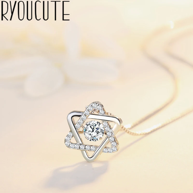 Женское винтажное ожерелье в стиле панк с подвеской виде звезды Давида