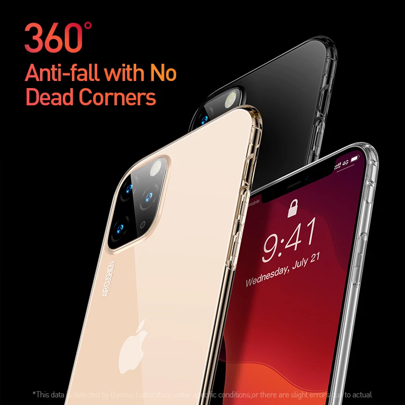 Прозрачный Мягкий ТПУ силиконовый чехол для телефона Baseus для iPhone 11 Pro Max 11Pro противоударный чехол для iPhone 11 Pro Xs Max Xr X Coque