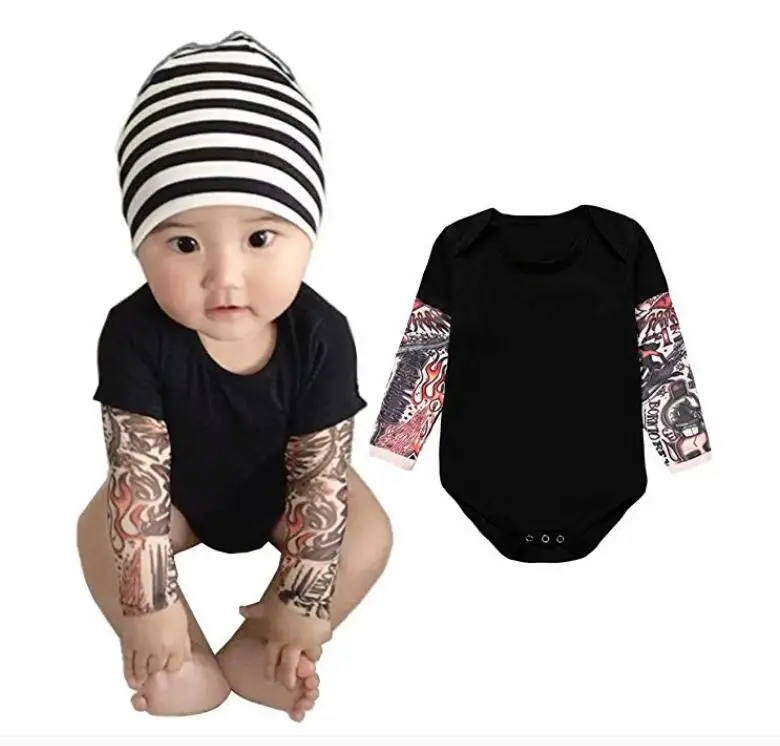 Комбинезон с рукавами-татуировками для маленьких мальчиков комбинезон