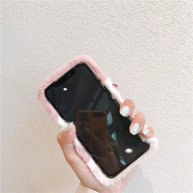 Роскошный зимний плюшевый чехол Gimfun для телефона Iphone XS Xsmax X XR 6 7 8 Plus мягкий