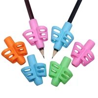 3 pcs two finger pen holder silicone baby learning writing tool writing pen writing correction device children stationery set