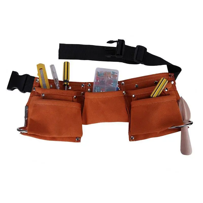 Детский кожаный чехол для инструментов Adeeing карманы с регулируемым ремнем