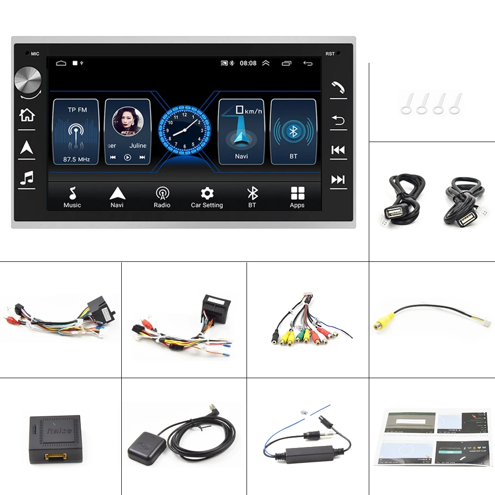 Автомобильный мультимедийный плеер Camecho Android 10 0 2Din GPS Bluetooth Wi-Fi FM для BORA POLO MK5 SHARAN JETTA