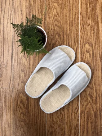 Xiaomi хлопковые и льняные домашние тапочки противоскользящие EVA подошва мягкая