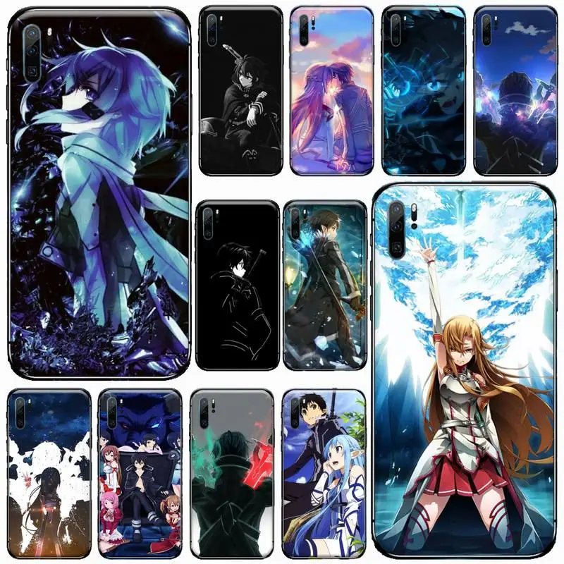 

Sword Art Online SAO Anime Manga Phone Case For Huawei honor Mate P 9 10 20 30 40 Pro 10i 7 8 a x Lite nova 5t