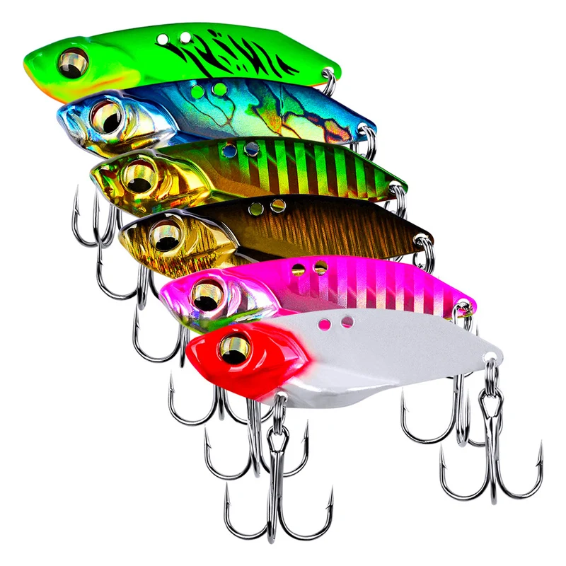 1pc 5g 7g 10g 15g Metal VIB Lure 3D Eyes Pencil Balancer Spoon Jig Painting Fishing Hard Bait Tackle Treble Hook | Спорт и