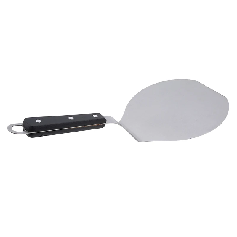 Лопата для пиццы из нержавеющей стали черная пластиковая ручка торта инструмент