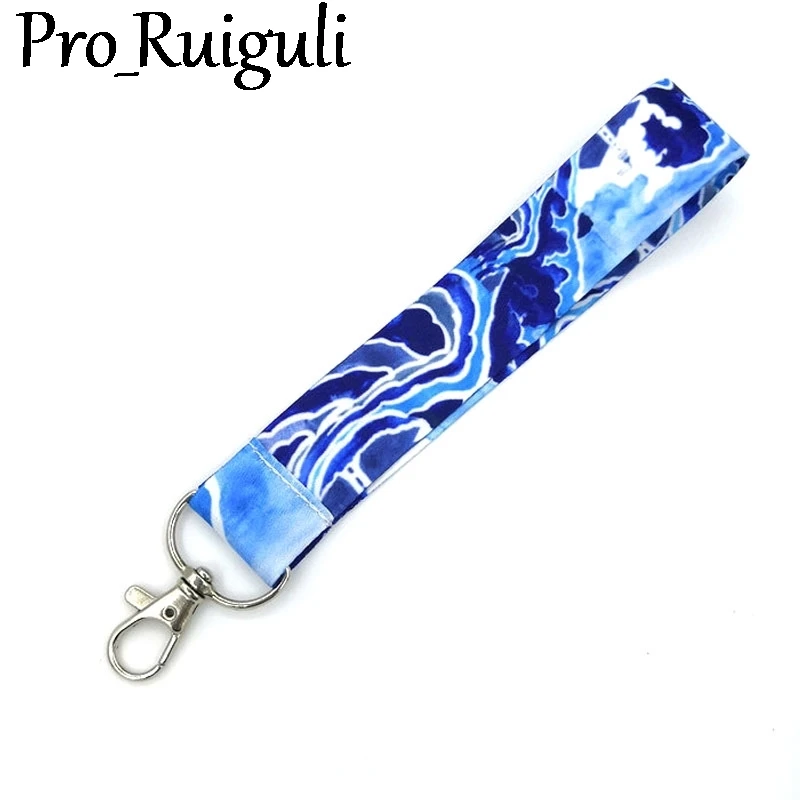 30 шт. Япония Хокусай волны ручной браслет цепочка для ключей ремешки