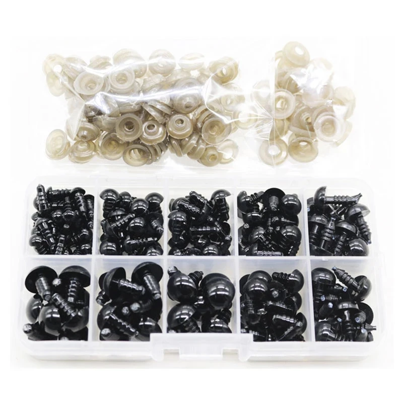 

100Pcs/Set 6-12mm New Doll Eyes Plastic Safety Eye DIY For Teddy Bear Doll Animal Puppet Children Toy Doll Accessories Part