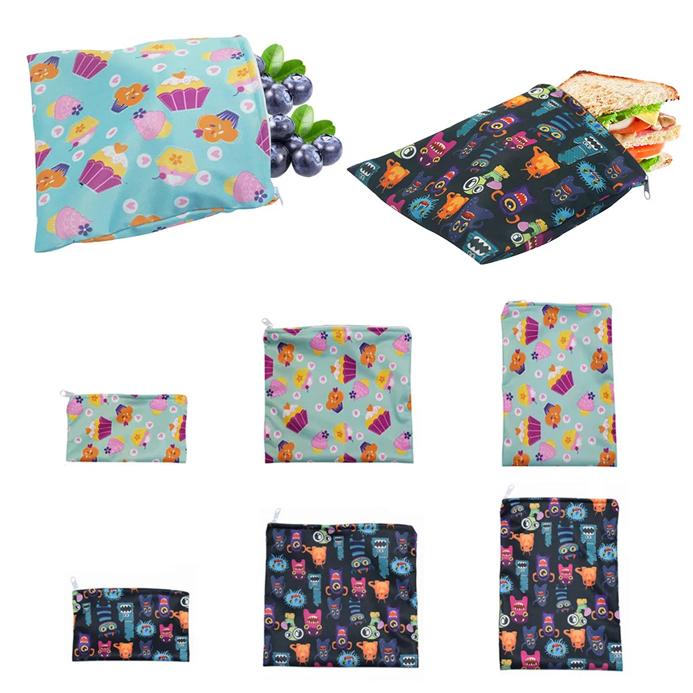 Многоразовая сумка для закусок водонепроницаемая хлеба школы кемпинга работы