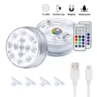 Подводный погружной светильник для бассейна, 13 светодиодов, зарядка через USB, дистанционное управление, подводный ночник, декор для сада вечерние, IP68