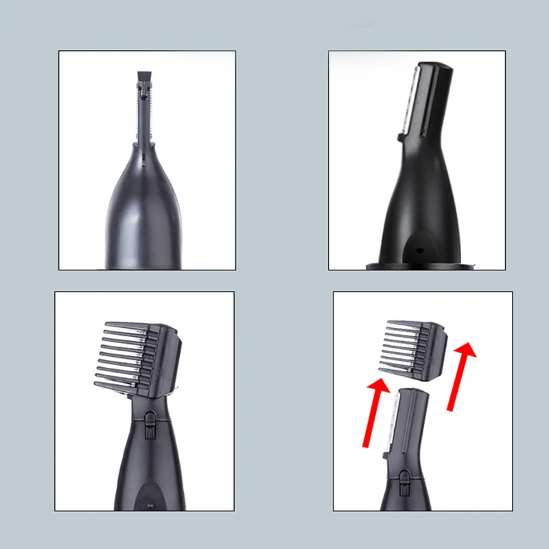 

Electric Double-cut Nose Hair Trimmer Rechargeable Multifunctional Hair Clipper with Limited Comb for Eyebrow Fine hair 889