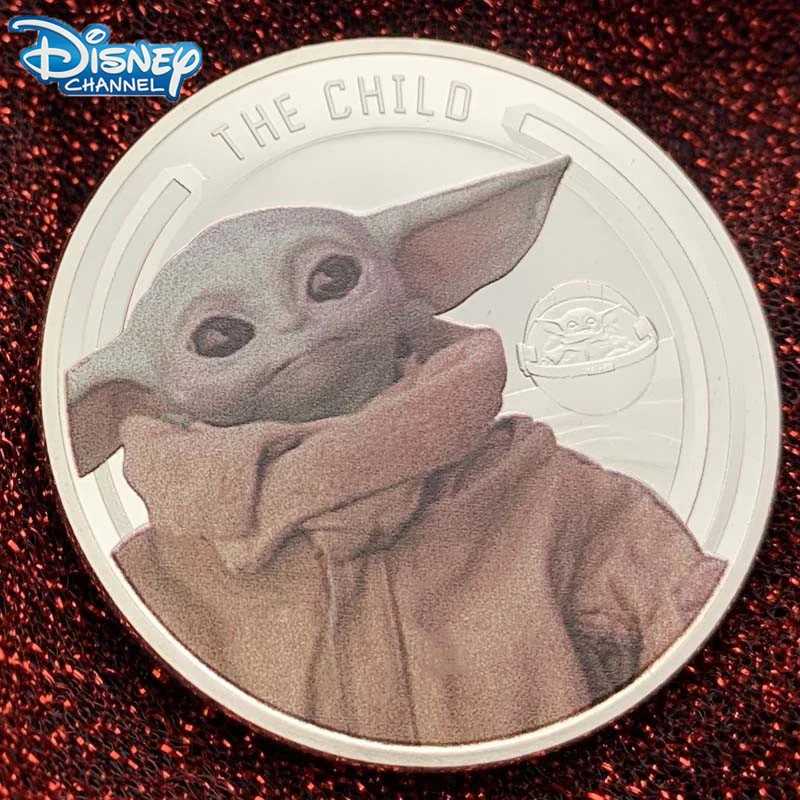 

Disney Yoda Baby Commemorative Coins Movie Characters Lucky Coins Collection Coins Fashion Cartoon Crafts Children's Toys Gifts
