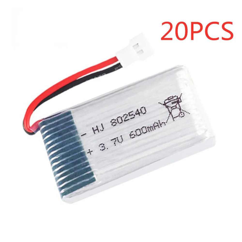 

3.7V 600mAh Lipo Battery For Syma X5 X5C X5SC X5SW X5HW X5UW CX-30 M68 509 509G 509W 510 Quadrocopter Battery 802540 20pcs/lot