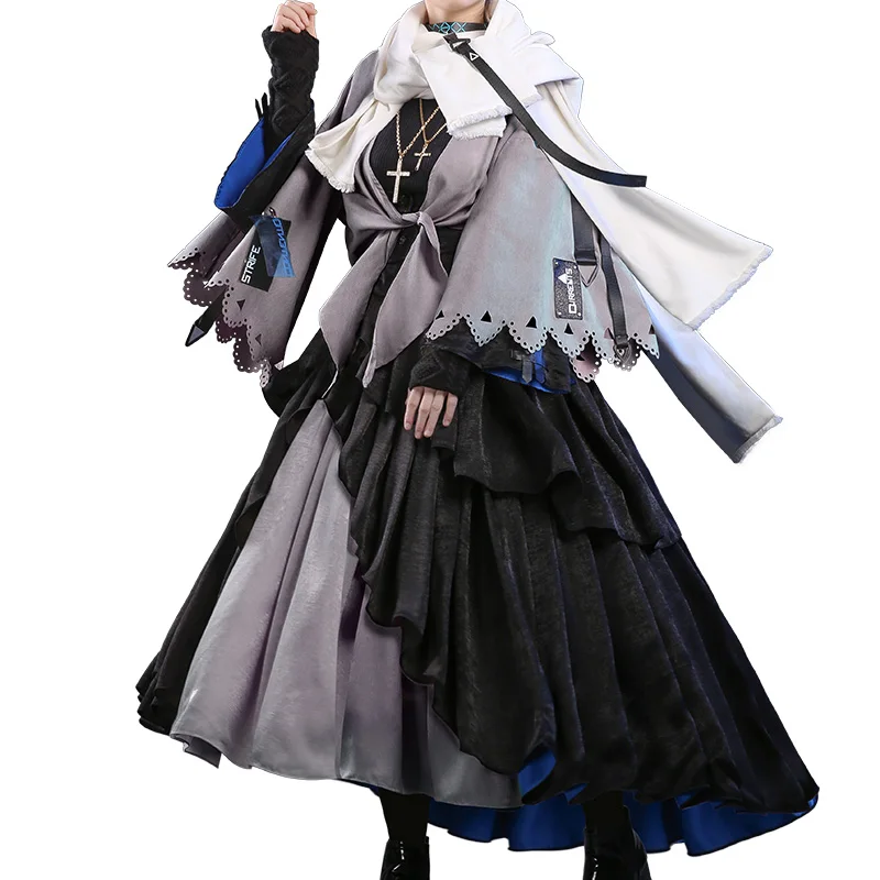 Аниме Arknights призрак AnLiu кожи Кембрики платье Вечерние униформа косплей костюм для