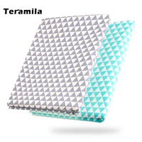 teramila new home textile cotton twill fabrics light green triangle soft quilting cloth for sewing bed sheet baby bedding dolls
