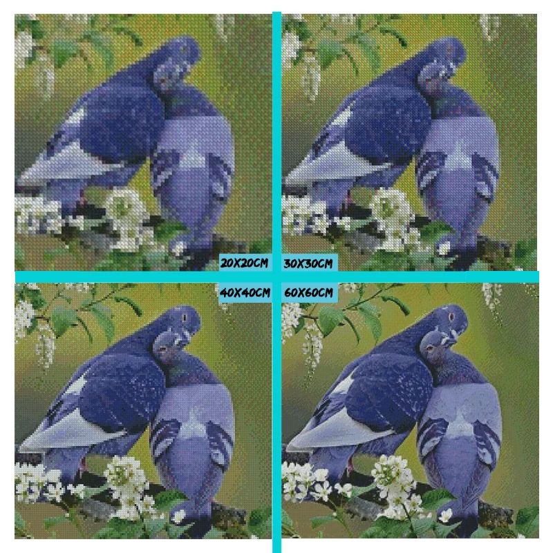 Полноразмерная 5D картина сделай сам вышивка крестиком Птицы голубь 3D Алмазные