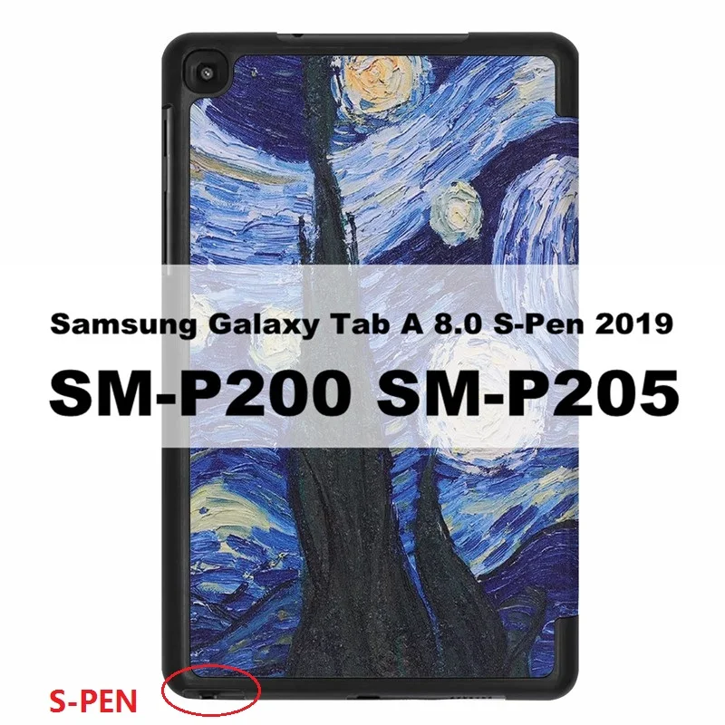 A8 with S Pen 3-в сложенном виде чехол для samsung Galaxy Tab A8 с Стилус S-Pen 8," Магнитная Крышка для samsung SM-P200 SM-P205 SM-T290 SM-T295 Fundas - Цвет: A8 with S Pen