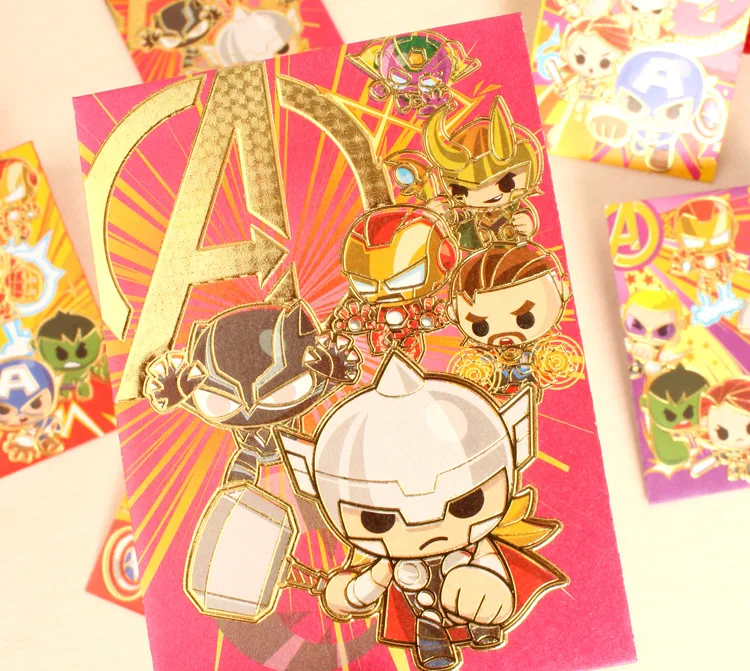 Капитан Америка дизайн мультфильм красный пакет 2020 КИТАЙСКИЙ ЛУННЫЙ крыса новый