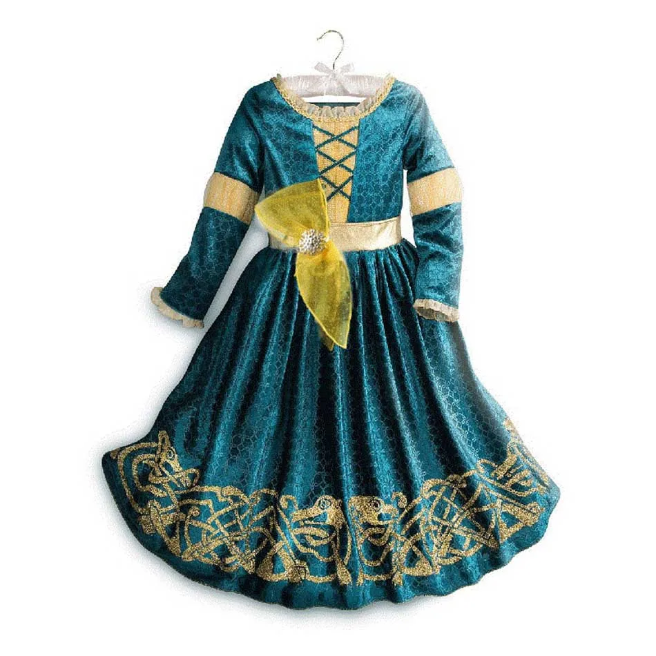 Girls Princess Cosplay Dresses Kids Elsa Anna Jasmine Elena Aurora Snow White Moana Mermaid Sofia HuaMulan Belle Party Costumes