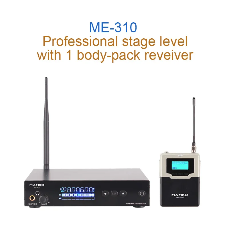 ME-310 MAMKO ME-3200 In Ear Monitor Беспроводная система профессиональная для сценического представления 150 м дальность передачи - Color: ME-310
