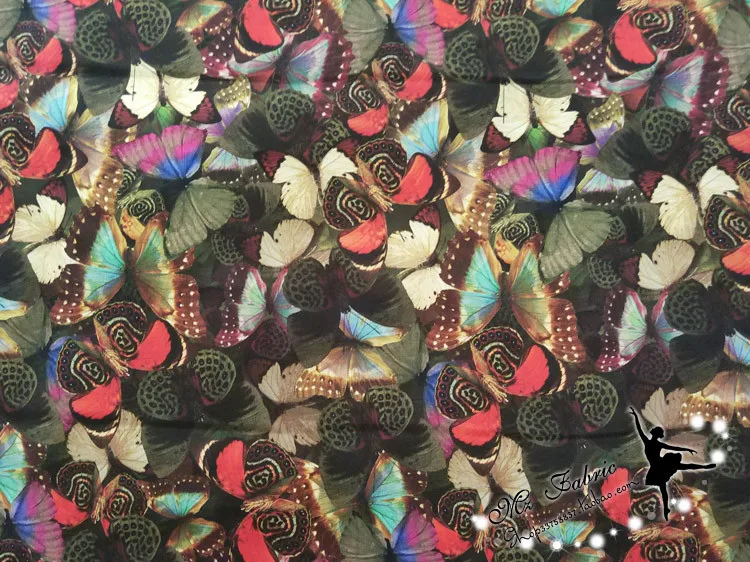 Хлопчатобумажная ткань с бабочками стёганая для девочек детская Лоскутная Ткань