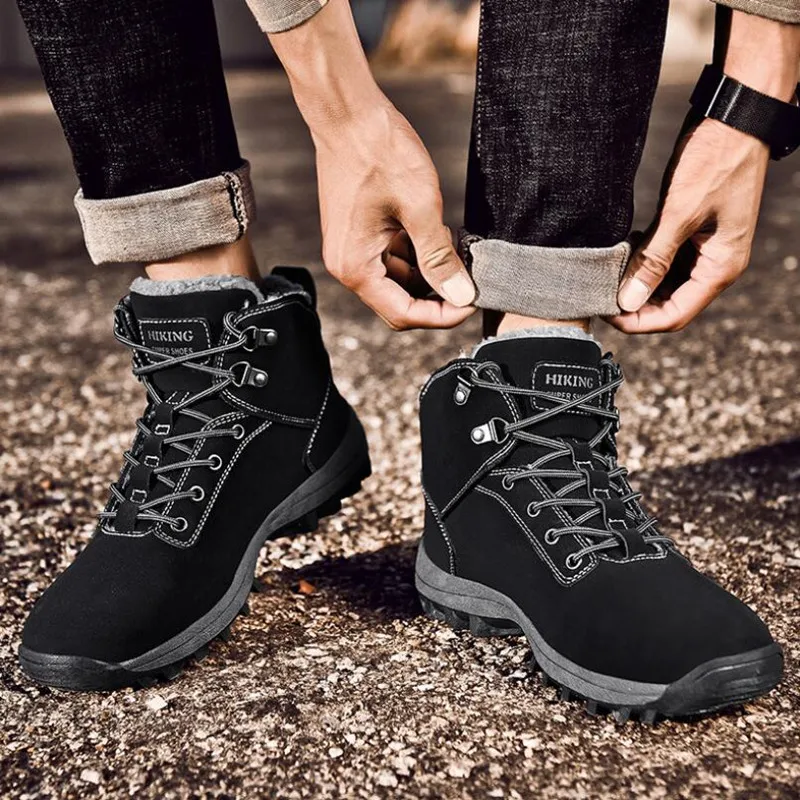 

New listing hot sale men Autumn And Winter Add velvet to keep warm Snowfield sports shoes Large size 40-48