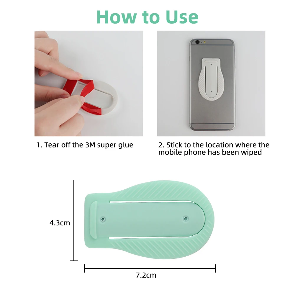 

Finger Holder For Phone Car Stand Ultra-thin Silicone Elastic Bracket Portable Mobile Holders For Samsung Huawei Oneplus