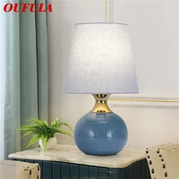 oufula touch dimmer table desk light contemporary ceramic luxury lamp decorative for home bedside