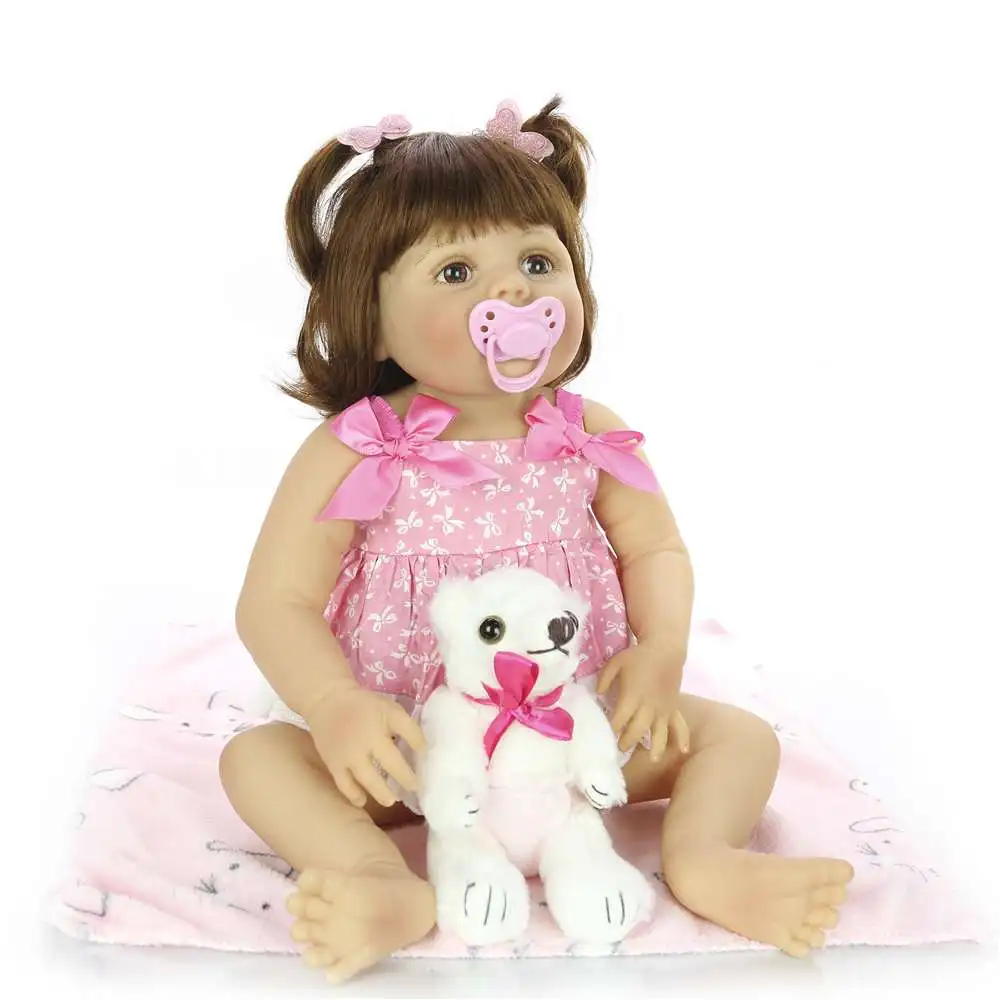 KEIUMI 23 дюймов реалистичные куклы Reborn Baby полностью силиконовые виниловые для